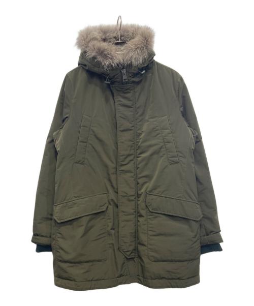 HERNO（ヘルノ）HERNO (ヘルノ) ファーフードダウンコート カーキ サイズ:46の古着・服飾アイテム