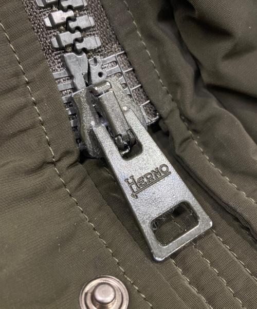 HERNO（ヘルノ）HERNO (ヘルノ) ファーフードダウンコート カーキ サイズ:46の古着・服飾アイテム