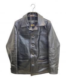 SCHOTT BROS.（ショット）の古着「レザーカーコート」｜ブラック