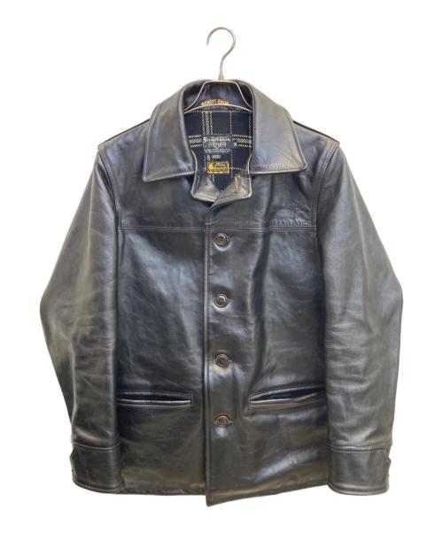 SCHOTT BROS.（ショット）SCHOTT BROS. (ショット) レザーカーコート ブラック サイズ:36の古着・服飾アイテム