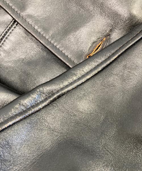 SCHOTT BROS.（ショット）SCHOTT BROS. (ショット) レザーカーコート ブラック サイズ:36の古着・服飾アイテム