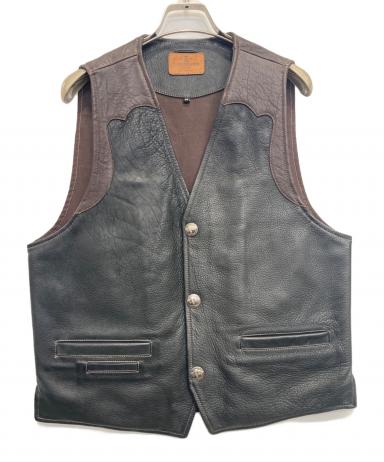 中古・古着通販】CORONADO (コロナド) レザーベスト ブラウン サイズ