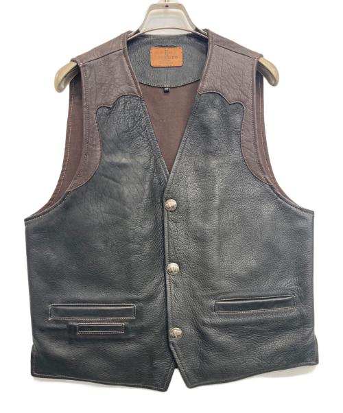 CORONADO（コロナド）CORONADO (コロナド) レザーベスト ブラウン サイズ:38の古着・服飾アイテム