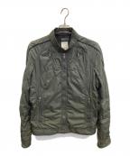 DIESELディーゼル）の古着「ナイロンライダースジャケット」｜カーキ