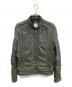 DIESEL（ディーゼル）の古着「ナイロンライダースジャケット」｜カーキ