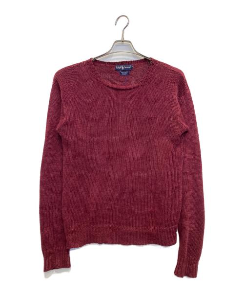 RALPH LAUREN（ラルフローレン）RALPH LAUREN (ラルフローレン) リネンニット ボルドー サイズ:Mの古着・服飾アイテム
