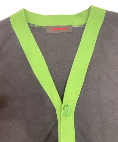 CABAN（キャバン）CABAN (キャバン) コットンカシミヤ バイカラーVネックカーディガン ネイビー サイズ:Ｍの古着・服飾アイテム