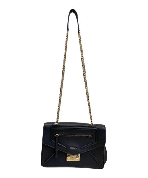 FURLA（フルラ）FURLA (フルラ) チェーンショルダーバッグ ブラックの古着・服飾アイテム