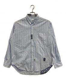 BOWWOW（バウワウ）の古着「BANDANNA REPAIR STRIPE SHIRTS」｜ブルー