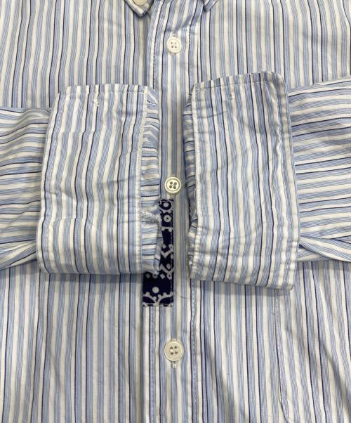 BOWWOW（バウワウ）BOWWOW (バウワウ) BANDANNA REPAIR STRIPE SHIRTS ブルー サイズ:Mの古着・服飾アイテム