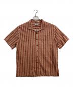 L.L.Beanエルエルビーン）の古着「ストライプオープンカラーシャツ」｜オレンジ