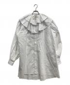 VIVIANOヴィヴィアーノ）の古着「DOUBLE COLLAR LONG SH」｜ホワイト