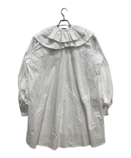 VIVIANO（ヴィヴィアーノ）VIVIANO (ヴィヴィアーノ) DOUBLE COLLAR LONG SH ホワイト サイズ:Lの古着・服飾アイテム