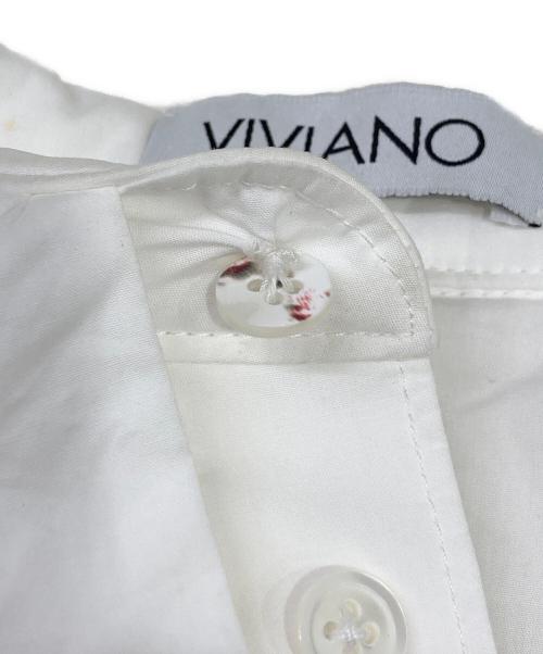 VIVIANO（ヴィヴィアーノ）VIVIANO (ヴィヴィアーノ) DOUBLE COLLAR LONG SH ホワイト サイズ:Lの古着・服飾アイテム