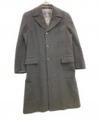 BURBERRY BLACK LABELバーバリーブラックレーベル）の古着「カシミヤ混ロングコート」｜ブラック