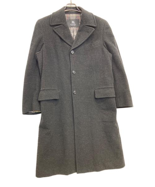 BURBERRY BLACK LABEL（バーバリーブラックレーベル）BURBERRY BLACK LABEL (バーバリーブラックレーベル) カシミヤ混ロングコート ブラック サイズ:Lの古着・服飾アイテム