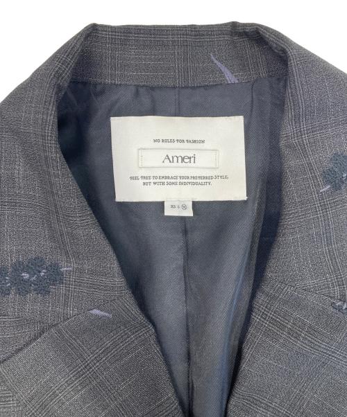 Ameri（アメリ）Ameri (アメリ) FLOWER PAPA JACKET グレー サイズ:Mの古着・服飾アイテム