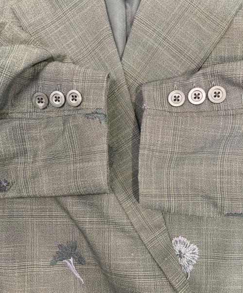 Ameri（アメリ）Ameri (アメリ) FLOWER PAPA JACKET グレー サイズ:Mの古着・服飾アイテム