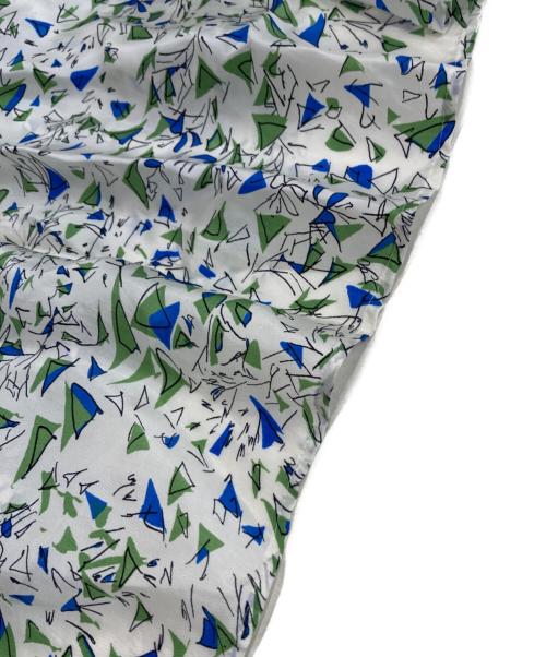 SACRA（サクラ）SACRA (サクラ) DRAWING PRINT SKIRT ホワイト×グリーン サイズ:Mの古着・服飾アイテム