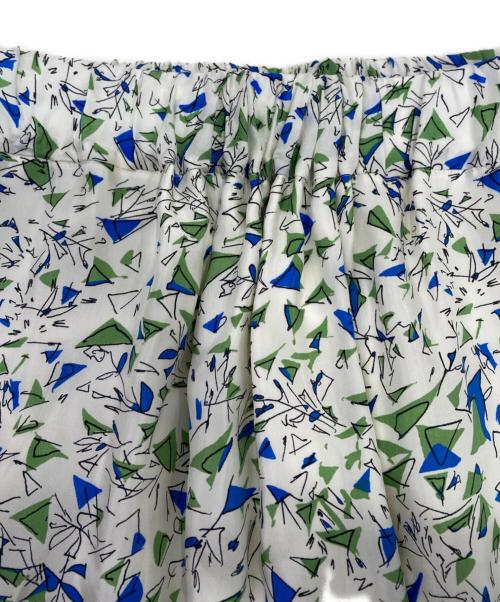 SACRA（サクラ）SACRA (サクラ) DRAWING PRINT SKIRT ホワイト×グリーン サイズ:Mの古着・服飾アイテム