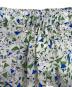 中古・古着 SACRA (サクラ) DRAWING PRINT SKIRT ホワイト×グリーン サイズ:M：5000円