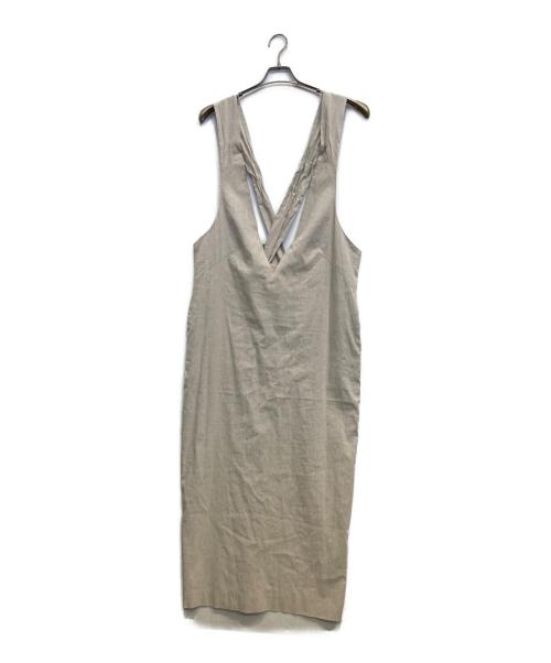 SACRA（サクラ）SACRA (サクラ) リネン混ロングジャンパースカート ベージュ サイズ:38の古着・服飾アイテム