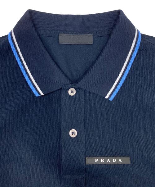PRADA（プラダ）PRADA (プラダ) ポロシャツ ネイビー サイズ:XLの古着・服飾アイテム