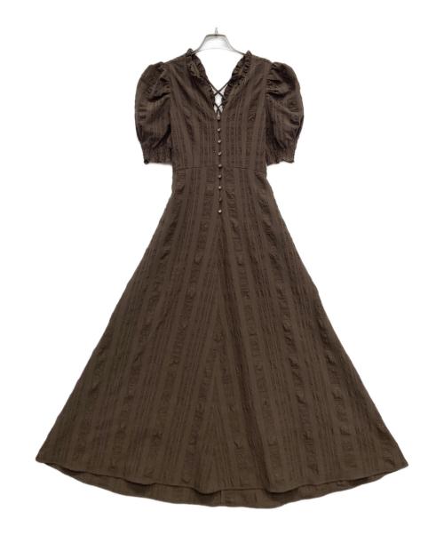 COCODEAL（ココディール）COCODEAL (ココディール) バックシャンチェックワンピース ブラウン サイズ:1の古着・服飾アイテム