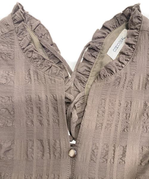 COCODEAL（ココディール）COCODEAL (ココディール) バックシャンチェックワンピース ブラウン サイズ:1の古着・服飾アイテム