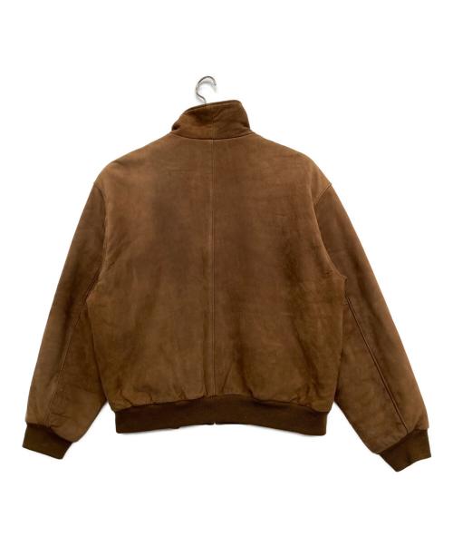 L.L.Bean（エルエルビーン）L.L.Bean (エルエルビーン) ヌバックレザージャケット ブラウン×グリーン サイズ:Lの古着・服飾アイテム