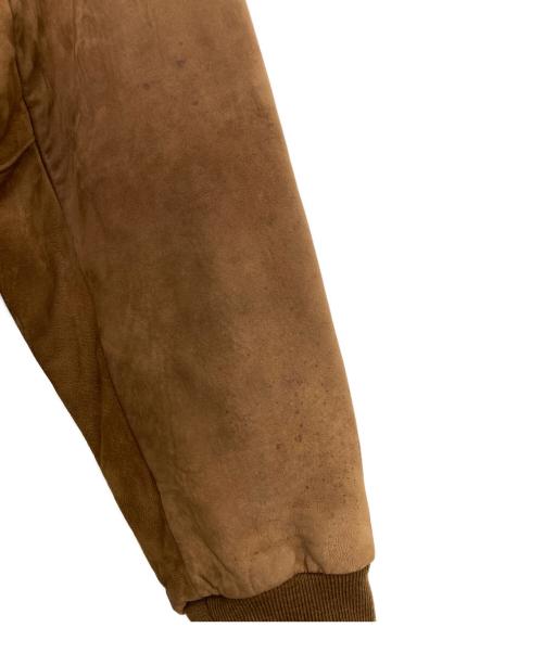 L.L.Bean（エルエルビーン）L.L.Bean (エルエルビーン) ヌバックレザージャケット ブラウン×グリーン サイズ:Lの古着・服飾アイテム