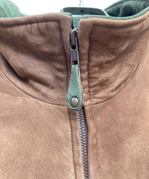 L.L.Bean（エルエルビーン）L.L.Bean (エルエルビーン) ヌバックレザージャケット ブラウン×グリーン サイズ:Lの古着・服飾アイテム