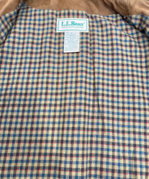 L.L.Bean（エルエルビーン）L.L.Bean (エルエルビーン) ヌバックレザージャケット ブラウン×グリーン サイズ:Lの古着・服飾アイテム