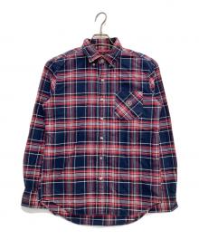 stussy（ステューシー）の古着「ボタンダウンシャツ」｜ネイビー×レッド