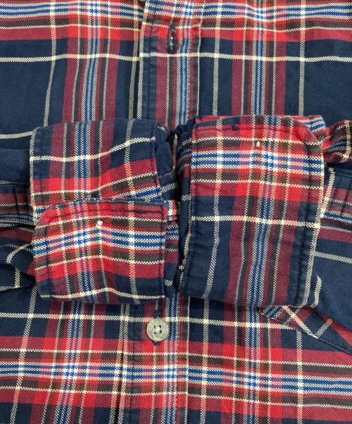 stussy（ステューシー）stussy (ステューシー) ボタンダウンシャツ ネイビー×レッド サイズ:Sの古着・服飾アイテム