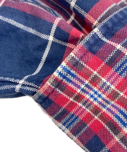 stussy（ステューシー）stussy (ステューシー) ボタンダウンシャツ ネイビー×レッド サイズ:Sの古着・服飾アイテム