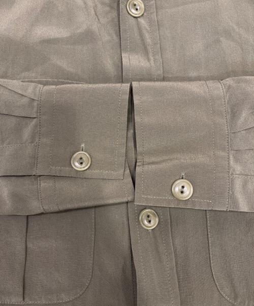 POLO RALPH LAUREN（ポロ・ラルフローレン）POLO RALPH LAUREN (ポロ・ラルフローレン) シルクシャツワンピース カーキ サイズ:2の古着・服飾アイテム