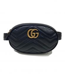GUCCI（グッチ）の古着「GGマーモント ウエストバッグ」｜ブラック