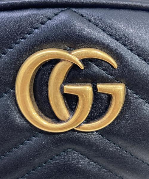 GUCCI（グッチ）GUCCI (グッチ) GGマーモント ウエストバッグ ブラックの古着・服飾アイテム