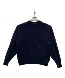 CABAN（キャバン）の古着「コットンカシミヤクルーネックプルオーバーニット」｜ネイビー