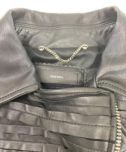 DIESEL（ディーゼル）DIESEL (ディーゼル) レザージャケット ブラック サイズ:XSの古着・服飾アイテム