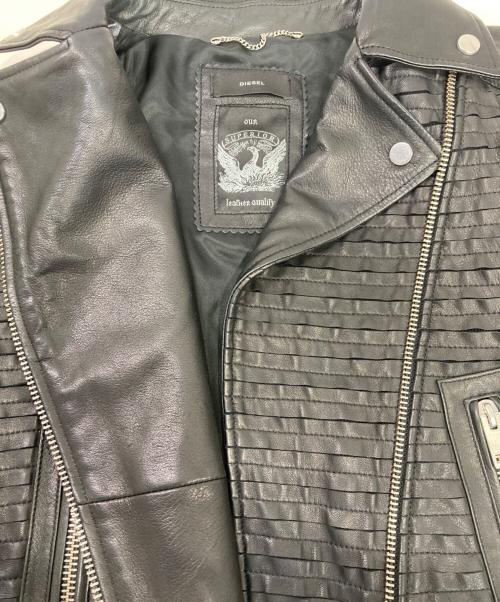 DIESEL（ディーゼル）DIESEL (ディーゼル) レザージャケット ブラック サイズ:XSの古着・服飾アイテム