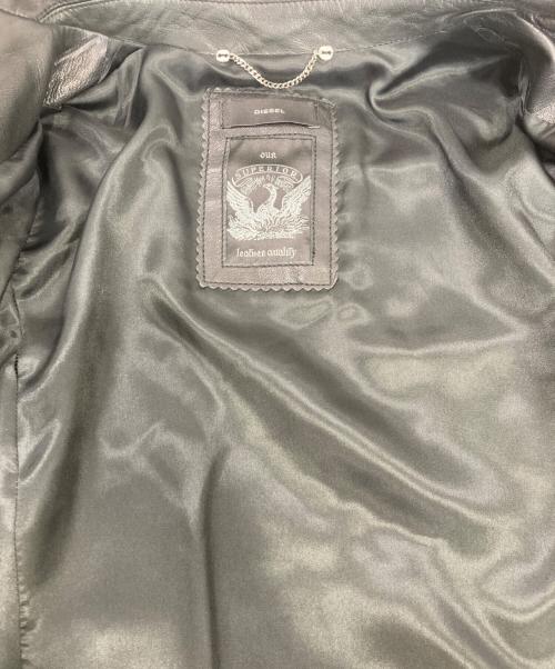 DIESEL（ディーゼル）DIESEL (ディーゼル) レザージャケット ブラック サイズ:XSの古着・服飾アイテム