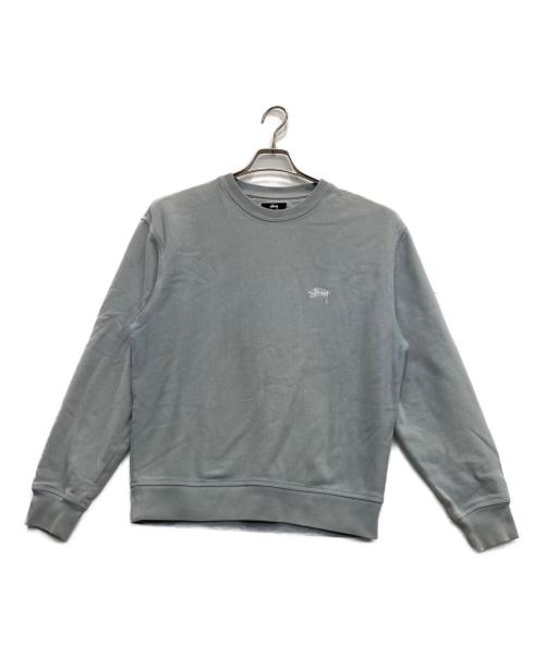 stussy（ステューシー）stussy (ステューシー) クルーネックスウェット スカイブルー サイズ:Mの古着・服飾アイテム