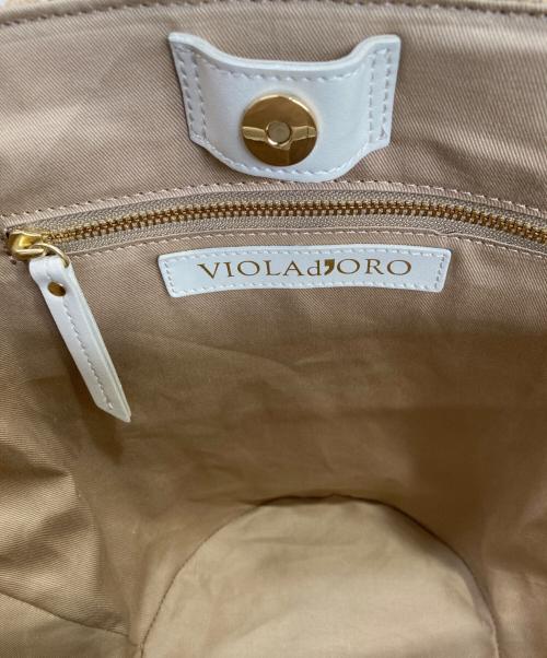 VIOLAd'ORO（ヴィオラドーロ）VIOLAd'ORO (ヴィオラドーロ) トートバッグ ベージュの古着・服飾アイテム