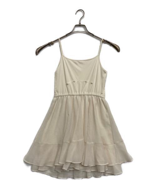 COCODEAL（ココディール）COCODEAL (ココディール) カスケードボウタイフリルミニワンピース ベージュ サイズ:1の古着・服飾アイテム