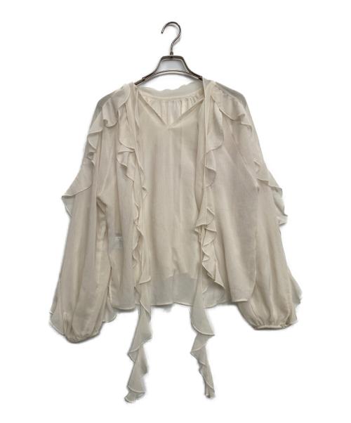 COCODEAL（ココディール）COCODEAL (ココディール) カスケードボウタイフリルミニワンピース ベージュ サイズ:1の古着・服飾アイテム