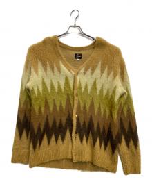 Needles（ニードルズ）の古着「Mohair Cardigan - Zigzag」｜ブラウン