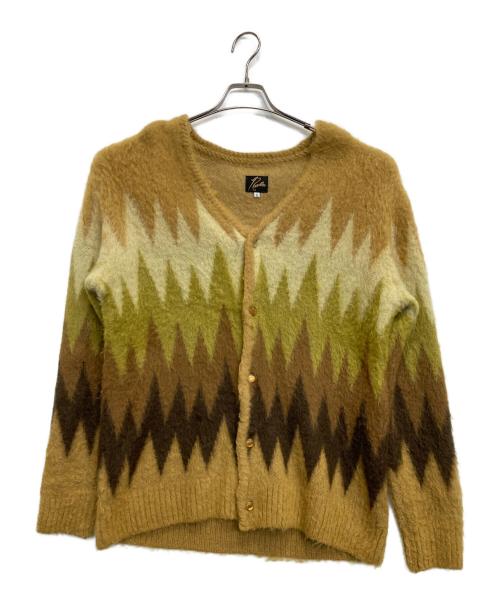 Needles（ニードルズ）Needles (ニードルズ) Mohair Cardigan - Zigzag ブラウン サイズ:Sの古着・服飾アイテム