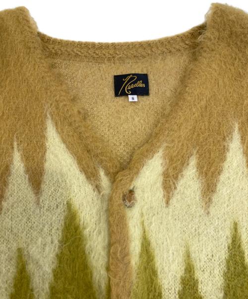 Needles（ニードルズ）Needles (ニードルズ) Mohair Cardigan - Zigzag ブラウン サイズ:Sの古着・服飾アイテム